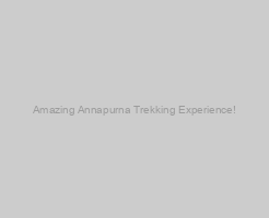 Amazing Annapurna Trekking Experience!
